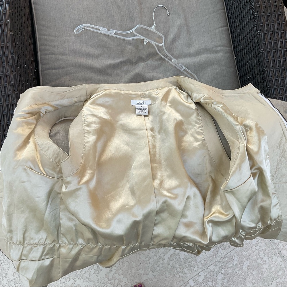 Cache Vintage Cream Lamb Leather Vest - Picture 7 of 7